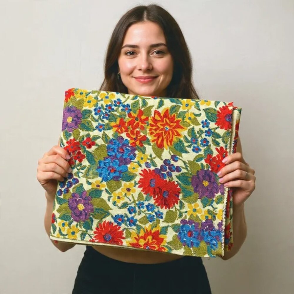 Flower Home Decor Fabric 42" W x 95" Long